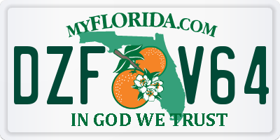 FL license plate DZFV64
