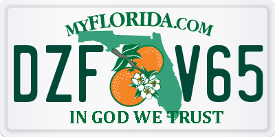 FL license plate DZFV65
