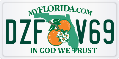 FL license plate DZFV69