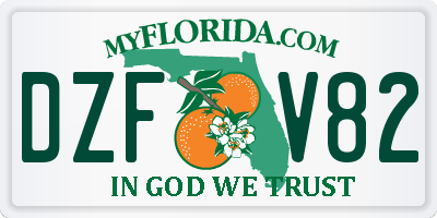 FL license plate DZFV82