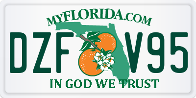 FL license plate DZFV95