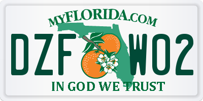FL license plate DZFW02