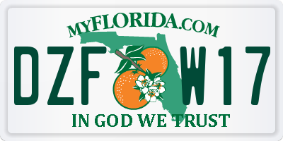 FL license plate DZFW17