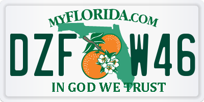FL license plate DZFW46