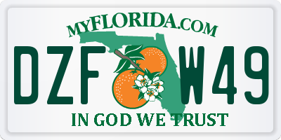 FL license plate DZFW49