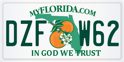 FL license plate DZFW62
