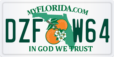 FL license plate DZFW64