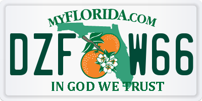 FL license plate DZFW66