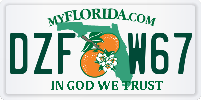 FL license plate DZFW67