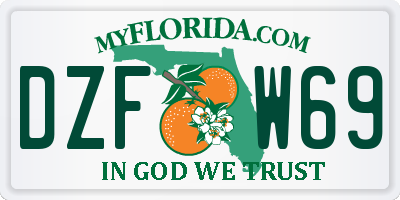 FL license plate DZFW69