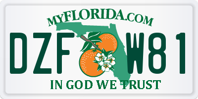 FL license plate DZFW81