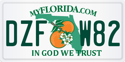 FL license plate DZFW82