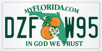FL license plate DZFW95