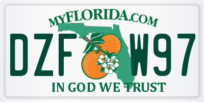 FL license plate DZFW97