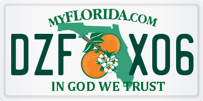 FL license plate DZFX06