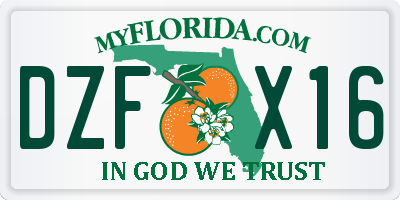 FL license plate DZFX16