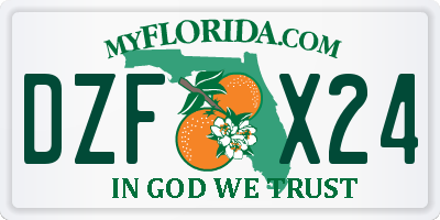 FL license plate DZFX24
