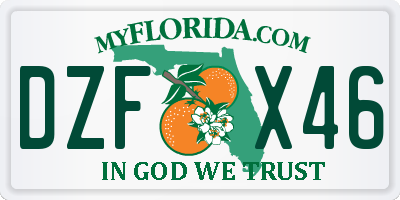 FL license plate DZFX46