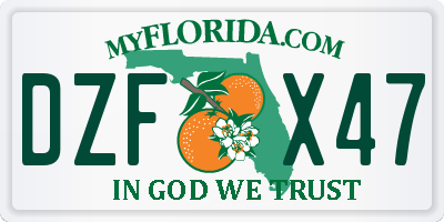 FL license plate DZFX47