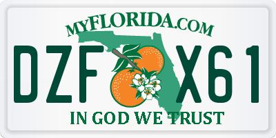 FL license plate DZFX61