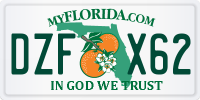 FL license plate DZFX62
