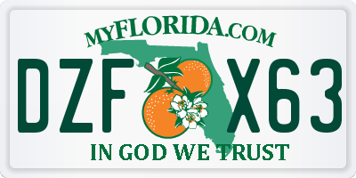 FL license plate DZFX63