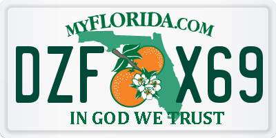 FL license plate DZFX69