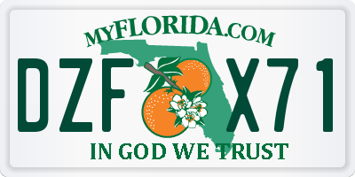 FL license plate DZFX71