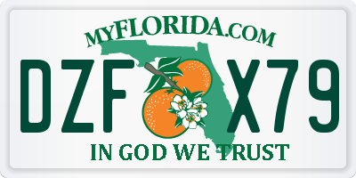 FL license plate DZFX79