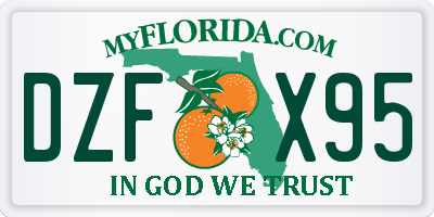 FL license plate DZFX95