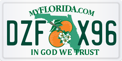 FL license plate DZFX96