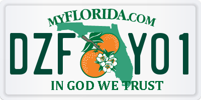 FL license plate DZFY01