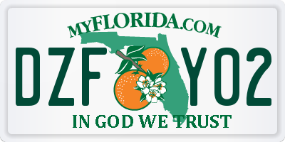 FL license plate DZFY02