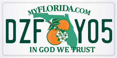 FL license plate DZFY05