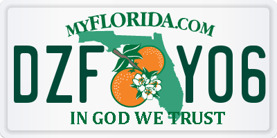 FL license plate DZFY06