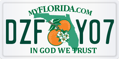FL license plate DZFY07