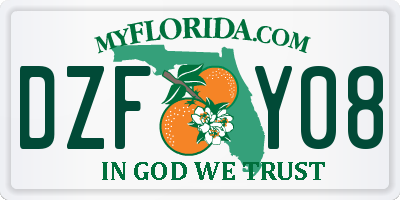 FL license plate DZFY08