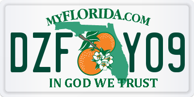 FL license plate DZFY09