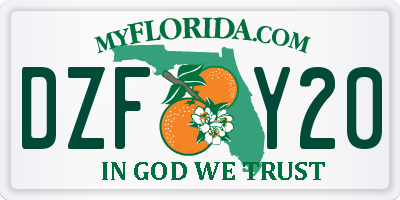FL license plate DZFY20
