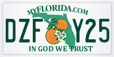 FL license plate DZFY25