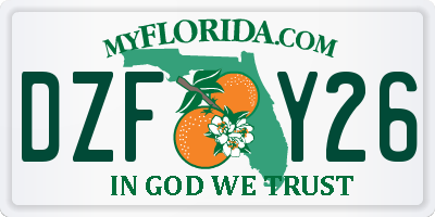 FL license plate DZFY26