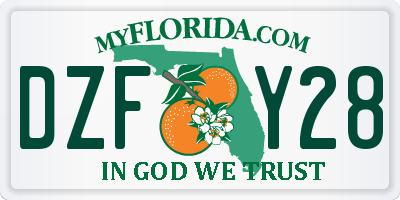 FL license plate DZFY28