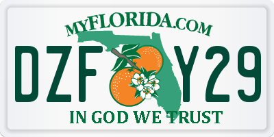 FL license plate DZFY29