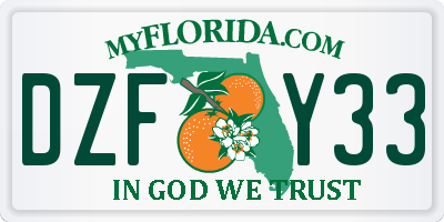 FL license plate DZFY33