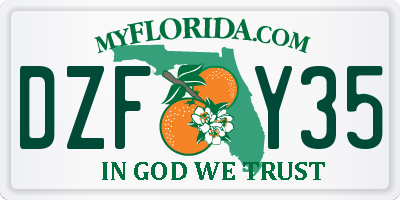 FL license plate DZFY35