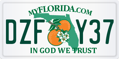 FL license plate DZFY37