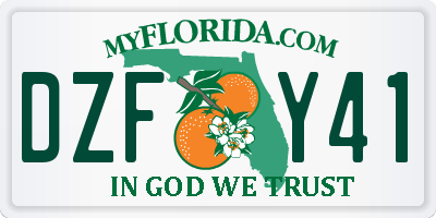 FL license plate DZFY41