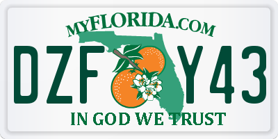 FL license plate DZFY43