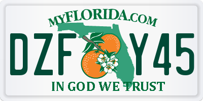 FL license plate DZFY45