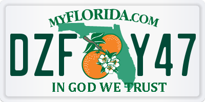 FL license plate DZFY47